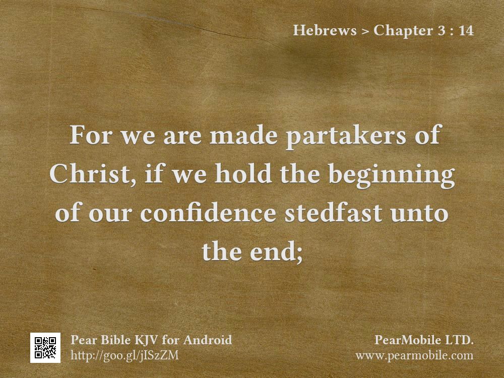 Hebrews, Chapter 3:14